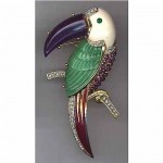 vintage hattie carnegie toucan brooch