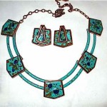 vintage matisse copper enamel set