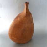 vintage midcentury doug ayers carved woodbottle vase sculpture