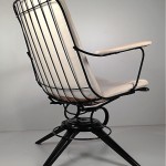 vintage midcentury homecrest rocking swivel lounge chair