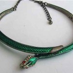 vintage midcentury snake necklace