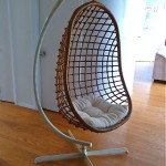 vintage midcentury wicker rattan hanging egg chair