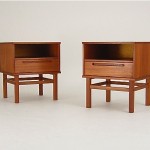 vintage pair danish modern teak hjn mobler nightstands