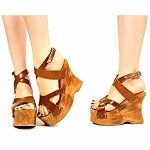 vintage platform wooden sandals