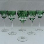 vintage set baccarat crystal wine glasses