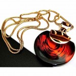 vintage trifari matsumoto tortoise shell lucite necklace