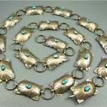 vintage navajo sterling turquoise conch belt