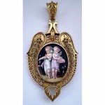 antique 1860s french etruscan revival locket