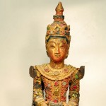 antique 19th century thai wooden statue z