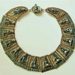 antique brass collar necklace