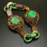 antique chinese carved jade bracelet