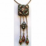 vintage italian micro mosaic necklace