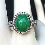vintage 14k emerald diamond ring