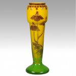 vintage 1920s la verre francais schneider art glass vase