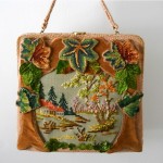 vintage 1950s Jolles Originals Large Theme Needlework Handbag