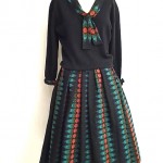 vintage 1950s dalton cashmere sweater and skirt set