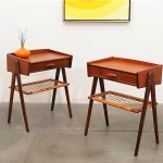 vintage 1950s danish modern teak nightstands