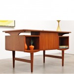 vintage 1960s danish modern teak desk