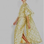 vintage 1960s metallic brocade cape gown