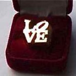 vintage 1960s robert indiana brass ring