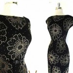 vintage 1960s wool knit beaded dress