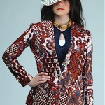 vintage 1970s batik blazer