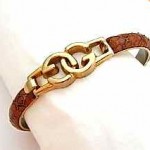 vintage 1970s gucci snakeskin bracelet