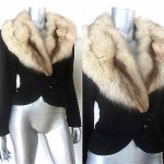 vintage 1980s fox fur trim jacket