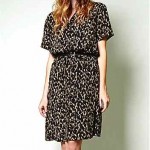 vintage 1990s halston leopard print dress