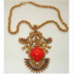 vintage castlecliff aztec necklace