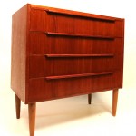 vintage danish modern teak low dresser