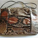 vintage halston snakeskin purse