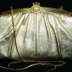 vintage judith leiber metallic gold evening bag