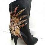 vintage leather and snakeskin boots