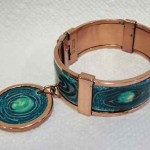 vintage matisse renoir copper enamel bracelet