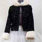 vintage midcentury sequin and mink sweater