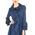 vintage oscar de la arenta 1960s ruffle tuxedo dress