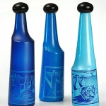 vintage salvador dali antico glass bottle set