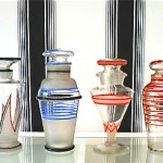 vintage set of art deco decanters