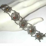 vintage silver filigree spiderweb bracelet