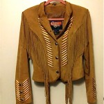 vintage suede fringe western jacket