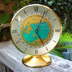 vintage swiss imhof world time desk clock