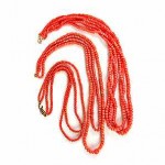 vintage three natural coral bead necklaces