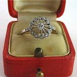 antique art deco filigree diamond ring