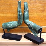 antique buddha bronze hand statues