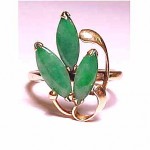 vintage 14k jade ring