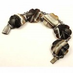 vintage 1900s scottish agate pebble bracelet