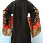 vintage 1920s arts and crafts fringe sleeve coat z