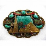 vintage 1920s egyptian revival brooch