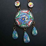 vintage 1920s micro mosaic necklace